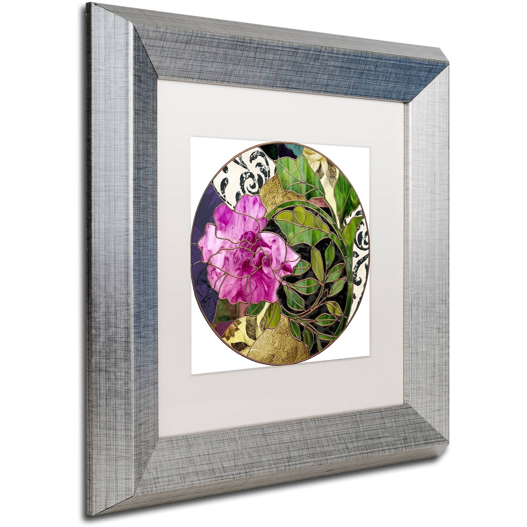Trademark Fine Art "Glassberry II" Canvas Art by Color Bakery White Matte, Silver Frame