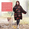 thumbnail image 4 of Wearable Oversized Blanket,Red Controllers Games Icons Black Pattern Wearable Blanket Hoodie for Adults,Cozy Hooded Blankets with Super Pockets,Super Warm Fuzzy Pullover for Women & Men, 4 of 6