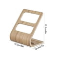 thumbnail image 2 of Estante de almacenamiento de mesa, simple, multifuncional, para sala de estar, con control remoto, soporte de madera curvado, 2 of 9