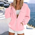thumbnail image 2 of HAiming Hooded Jackets for Women Long Sleeve Zipper Loose Casual Jackets Fall Winter Workout Jackets with Pockets, 2 of 6