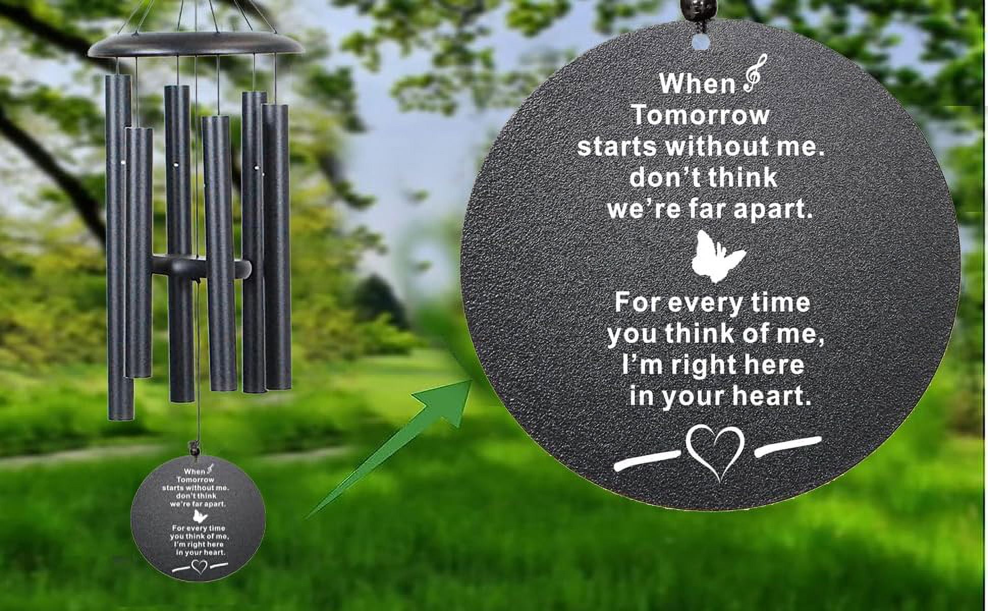 The Wind Chime CO Memorial Wind Chimes, 40" Inch Sympathy Wind Chimes Gift for The Loss of A Loved one, Home Decor Outdoor Garden, Soothing Melodic Tones