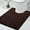 Brown, variant on Smiry Chenille U-Shaped Toilet Bathroom Rugs, Soft Absorbent Non-Slip Contoured Carpet, Machine Washable Bathroom Mats, 20"X24", Black