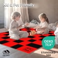 thumbnail image 4 of ODIKA 6'x9' Machine Washable Non-Slip Area Rug, Classic Gingham with Bold Contrasting Squares High Traffic Rug with Pad, Red, 615862, 4 of 8