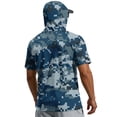 thumbnail image 6 of Men's Lightweight Camouflage Gradient Quick Dry Fishing Hoodie Shirt - UPF 50+ Sun Protection Short Sleeve Shirts with Neck, 6 of 7