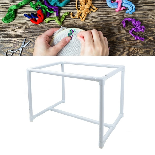 Embroidery Frame Table, Height Adjustment Stable and Practical Cross Stitch Frame Stand 99x73cm Surface for Craft Sewing Projects
