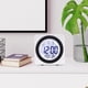 thumbnail image 4 of Reloj digital práctico con pantalla de tiempo, temperatura y fecha, despertador digital cuadrado. Blanco, 4 of 6