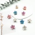 thumbnail image 2 of 10 Pcs Mini Cute Flower-Shaped Hair Clips for Girls, Multicolor Crystal Hair Barrettes for Long Braid Hairstyles, Pearl Hairpin for Women Hair Accessories (10 Pcs- Mix Color), 2 of 5