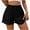 Black, variant on DeHolifer Womens Shorts Elastic Waisted Solid Color Ruffle Double Layered Summer Loose Comfy Shorts Black M