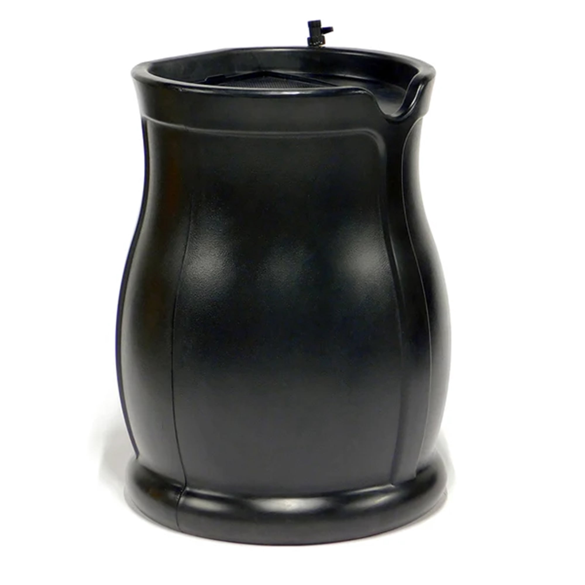 FCMP Outdoor Catalina 45 Gallon Rain Catcher Barrel w/ Hose, Black