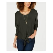 STYLE & COMPANY Womens Gray Heather Long Sleeve Scoop Neck Sweater Petites PS