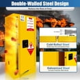 thumbnail image 5 of Zhuotong 35.5" Heavy-Duty Flammable Liquid Storage Cabinet, Double-Wall Steel Fireproof Cabinet with Vent & Lock, 12 Gallon Capacity for Industrial & Home Use (Chemical/Gasoline Storage), 5 of 8