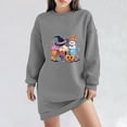 thumbnail image 2 of Pisexur Robes de Noël pour Femmes, Robe Chandail en Molleton à Col Rond Imprimé Verres de Vin Tendance, Robe de Fête Décontractée à Manches Longues, Robe de Vacances de Noël Mini Robe, 2 of 4