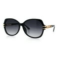 thumbnail image 5 of Classic 90s Womens Bejeweled Rhinestone Bling Arm Designer Butterfly Sunglasses Black - Smoke, 5 of 7