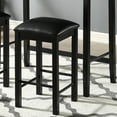 thumbnail image 5 of Furniture of America Leenie Wood 3-Piece Counter Height Dining Set in Black, 5 of 8