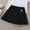 Black2, variant on Girls Pleated Uniform Skirt High Waisted Pleated Solid Mini A-Line Skirt (Grey1 2-3 Years)