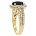 thumbnail image 3 of 10K Yellow Gold Diamond Natural Black Onyx Engagement Ring Oval 10x8mm, size 7.5, 3 of 3