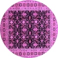 thumbnail image 1 of Ahgly Company Indoor Round Oriental Purple Traditional Area Rugs, 7' Round, 1 of 4