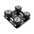 thumbnail image 2 of Placa de pórtico con ranuras, placa de varilla de pórtico con rueda, máquina CNC de impresora 3D ensamblada para perfil de aluminio, accesorios de ruedas negras, 2 of 8