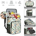 thumbnail image 5 of Travel Cooler Bag - Beige Cartoon Dinosaurs Palms Pattern Camping Beer Cooler Backpack with Bottle Opener- Waterproof Insulated Picnic Backpacks - Cooler Bag for Beach, 5 of 6