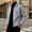 Gray, variant on Men's Casual Zip up Golf Jacket, Long Sleeve Lightweight Windbreaker Coat for Fall Work Daily Wear