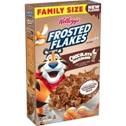 Kellogg's Frosted Flakes Chocolate Milkshake Breakfast Cereal, Family Size, 22.2 oz Box