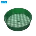 thumbnail image 3 of Uxcell Garden Soil Sifter 7" Dia 1/8" Mesh Screen, 2 Pack Plastic Sand Sieve Sifting Pan Tool, Green, 3 of 6