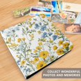 thumbnail image 4 of FORMRS 3 Ring Photo Album 4"x6" Self Adhesive Large Capacity PU Leather Cover, Yellow Floral, 4 of 8