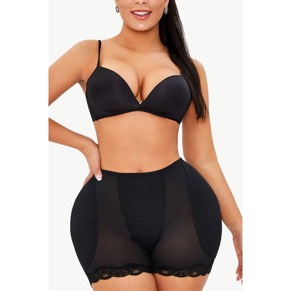 Full Size Scalloped Lace Trim Pull-On Shaping Shorts