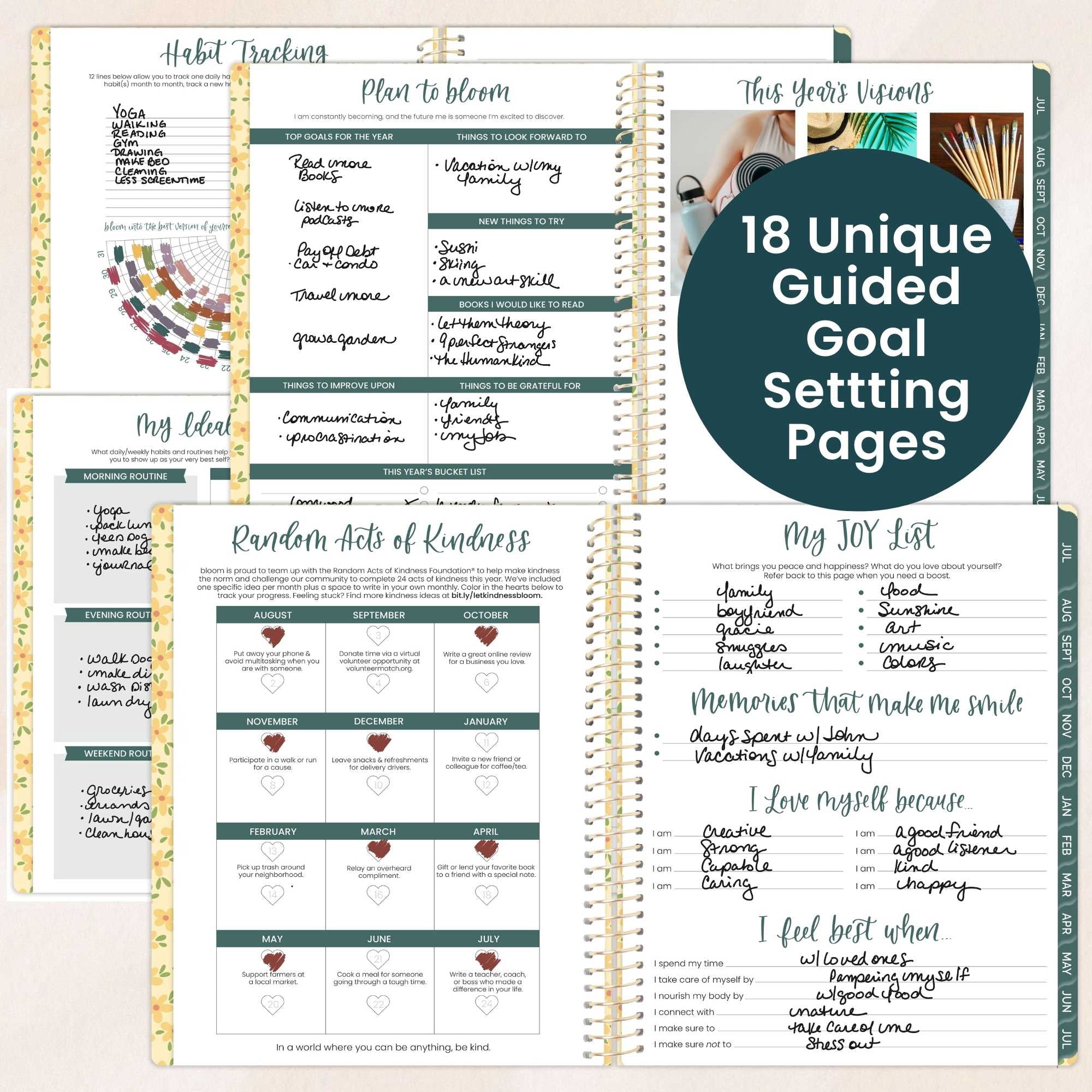 bloom daily planners 2026-2027 Academic Planner, 13 Month Monthly & Weekly, 8.5" x 11" Soft Cover, Stickers Included, Butter Yellow Daisies
