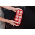 thumbnail image 3 of Harold Import Company Silicone 10 Cube Cannonball Ice Ball Tray, Red, 3 of 6