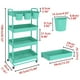 thumbnail image 2 of Carrito utilitario JIUYOTREE de plástico enrollable de 4 niveles, verde, 2 of 8
