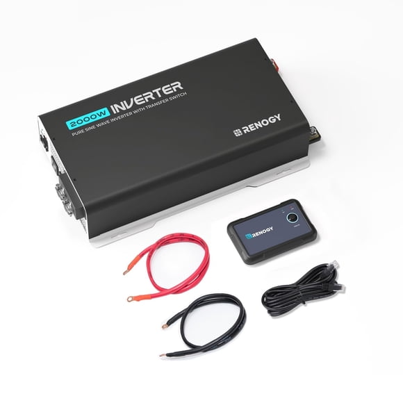 Inversor Renogy PUH de onda sinusoidal pura de 2000 W con Bluetooth 12 V