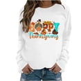 thumbnail image 2 of Wancir Long Sleeve Fall T-Shirt for Women Family Halloween Thanksgiving Tops Casual Thankful Pumpkin Turkey Graphic Tees, 2 of 4