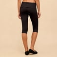 thumbnail image 5 of LIIPEE Womens Leggings Casual Solid Color Slim-Leg Cropped Low Legging Female Tight Seamless Waistband Comfortable Hip-Lifting Breathable Soft Daily Yoga Pants With Pockets,L, 5 of 6