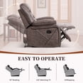 thumbnail image 3 of Bonzy Home Modern Single Seat Manual Recliner Chair, Reclining Sofa with Cushioned Armrests & Backrest, Ideal for Living Room and Bedroom, 3 of 7