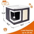 thumbnail image 3 of Cat House Loyareal para gatos de interior con almohadilla para rascar y cojín, 3 of 6