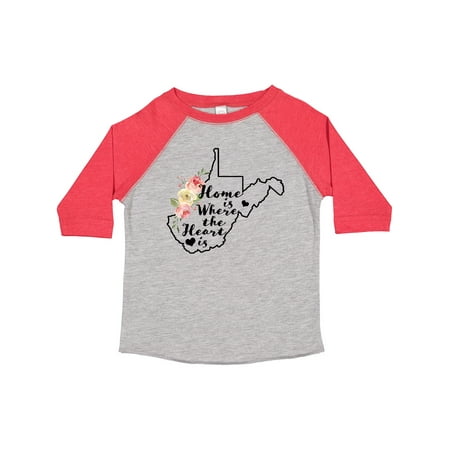 

Inktastic West Virginia Home is Where the Heart is with Watercolor Floral Gift Toddler Toddler Girl T-Shirt