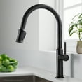 thumbnail image 2 of Kraus Sellette™ Single Handle Pull Down Kitchen Faucet with Deck Plate and Soap Dispenser in Oil Rubbed Bronze Finish, 2 of 13