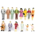 thumbnail image 5 of 14 Pieces Miniature People Figures Diorama Models Plastic Material for Architectural Layout Photography Props, 5 of 9