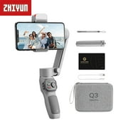 Zhiyun Smooth Q3  Combo Kit 3-Axis Handheld  Gimbal Stabilizer for iPhone Smartphone,with LED Fill Light Carry Bag for YouTube Tik Tok Video