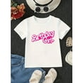 thumbnail image 1 of Girls Loose Fit Girls' Summer Fashion Short Sleeve T-Shirt Birthday Girl, 1 of 6