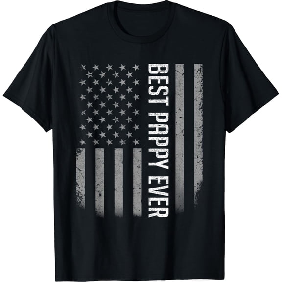 Mens American Flag Dad Shirt For Best Pappy Ever T-Shirt