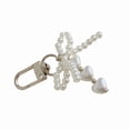thumbnail image 2 of Elegant Pearl Bowknot Keychain For Women Girls Fashion Accessories Cute Heart Shaped Charm Dainty Purse Decoration, 2 of 10