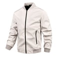 thumbnail image 3 of StSilkitty Mens Casual Jackets Zip up Solid Color Long Sleeve Fashion Jacket with Pockets Lightweight Soft Coat, 3 of 9