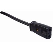 Coleman Cable Mini Plug Appliance Cord 0293 - Light-Duty HPN Neoprene - 2', Black