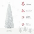 thumbnail image 4 of 6FT Slim Pencil Christmas Tree - 390 Full Plastic Branches White Artificial Tree Detachable Sturdy Plastic Base Space-Saving Holiday Decor for Home/Apartment/Office, 4 of 8