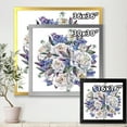 thumbnail image 4 of Designart 'Bouquet Peonies In Blue and White' Traditional Framed Art Print, 4 of 4