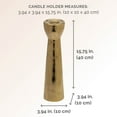 thumbnail image 4 of Elements 4X16 Inch Gold Foil Ceramic Candle Holder, 4 of 9