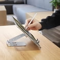 thumbnail image 4 of Soporte de teléfono OMOTON plegable C4 de aluminio gris para iPhone, 4 of 7