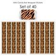 thumbnail image 3 of Big Dot of Happiness Tiger Print - Mini Candy Bar Wrapper Stickers - Jungle Party Small Favors - 40 Count, 3 of 6
